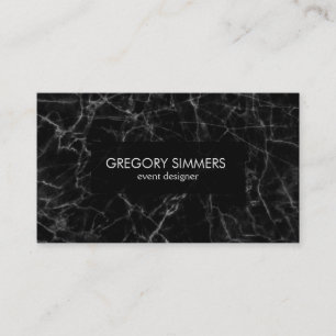 Black Marble Stone Pattern Business Card