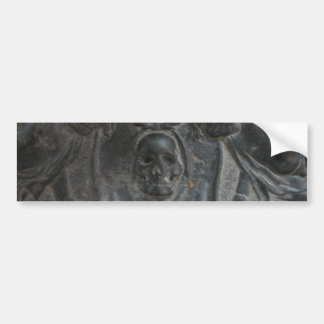 Black Marble Stone Skull Pirate Bumper Sticker