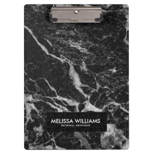 Black Marble Stone Texture Clipboard