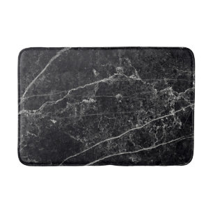 Black Marble Texture Bath Mat