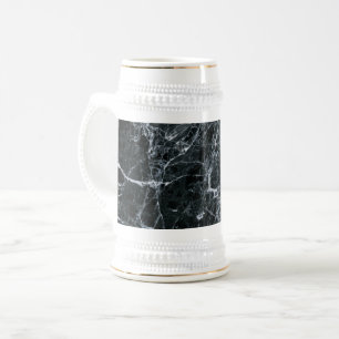 Black Marble Texture Beer Stein