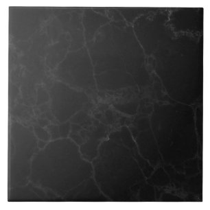 Black Marble Texture Ceramic Tile 6 Inch Square