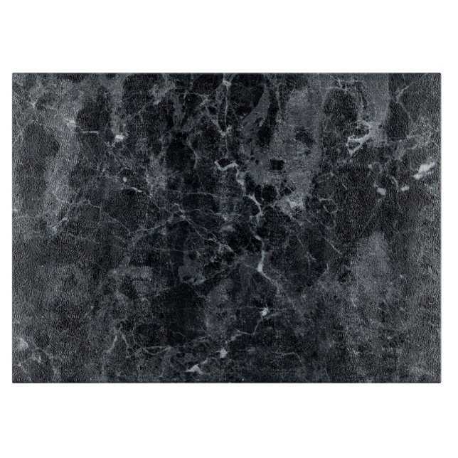 Black Marble Texture  Cutting Board (Front)