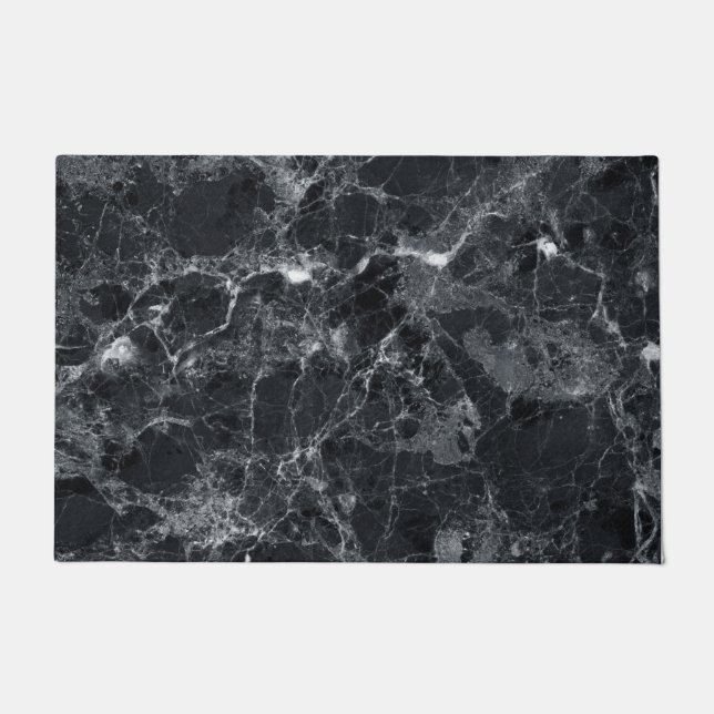 Black Marble Texture Doormat (Front)