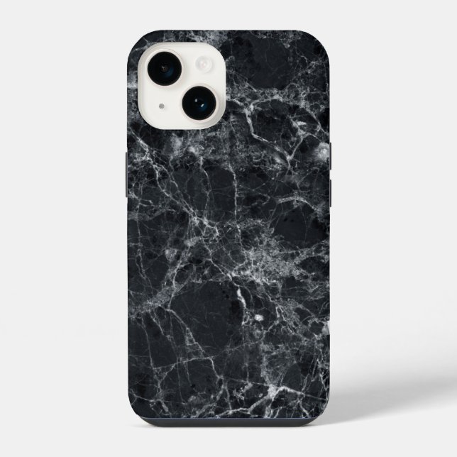 Black Marble Texture iPhone Case (Back)