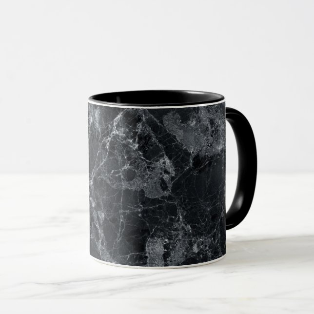 Black marble texture mug (Front Right)