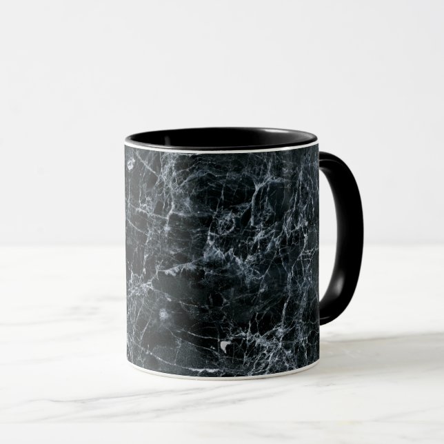 Black Marble Texture Mug (Front Right)
