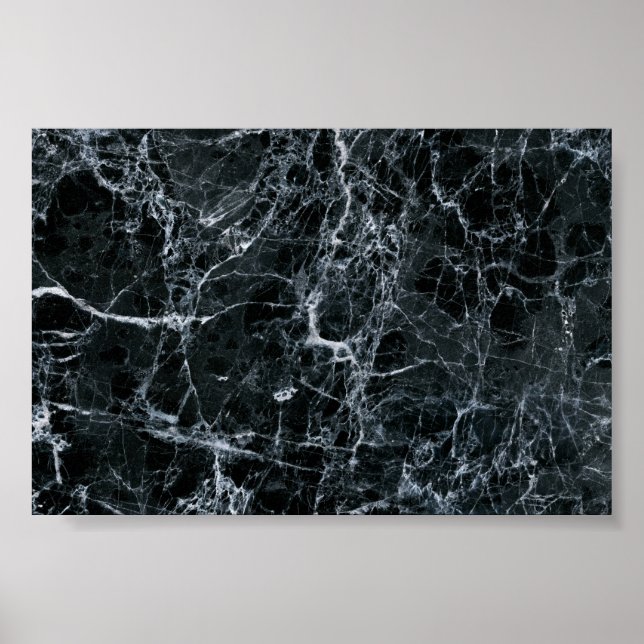 Black Marble Texture Poster (Front)