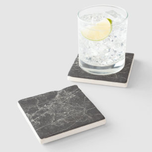 Black Marble Texture Stone Coaster