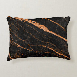 black marble with golden veins, emperador marble n accent pillow