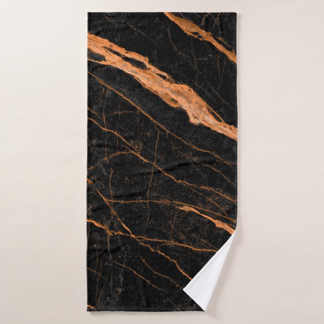 black marble with golden veins, emperador marble n bath towel (Bath Towel)