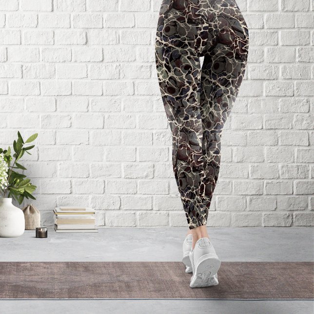 Black Marbled Paper Vintage Leggings (Creator Uploaded)