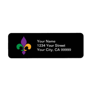 Black Mardi Gras Fleur de Lis