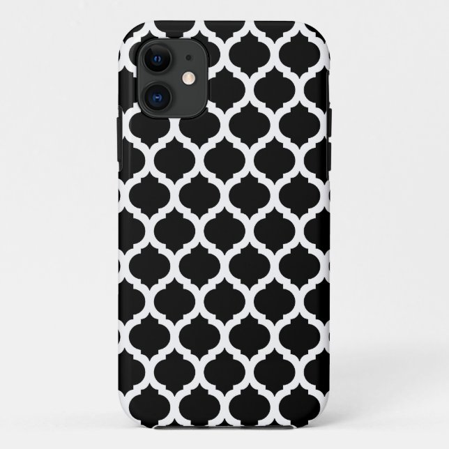 Black Marocain Motif iPhone 5 Coque (Dos)