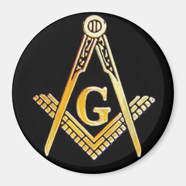 black masonic magnet (Front)