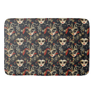 Black Masquerade Mask  Bath Mat