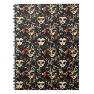 Black Masquerade Mask Notebook