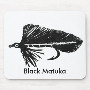 "Black Matuka" Classic Trout Fly Mousepad