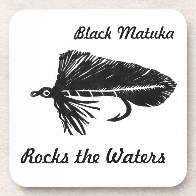 "Black Matuka" Streamer Fly Coaster (Front)