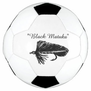 Black Matuka streamer, fly fishing, fly tying art Soccer Ball
