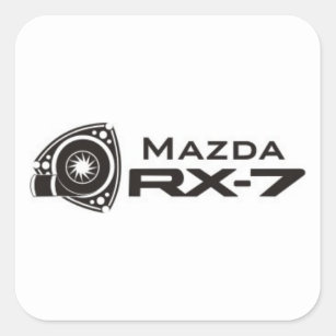 Black Mazda RX-7 Rotary Engine Stickers