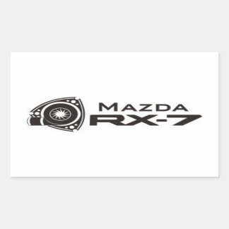 Black Mazda RX-7 Rotary Engine Stickers