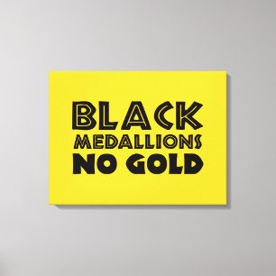BLACK MEDALLIONS NO GOLD CANVAS PRINT