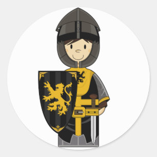 Black Medieval Knight Sticker