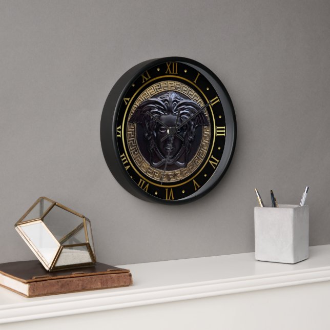 Black Medusa Designer's Clock (Office)