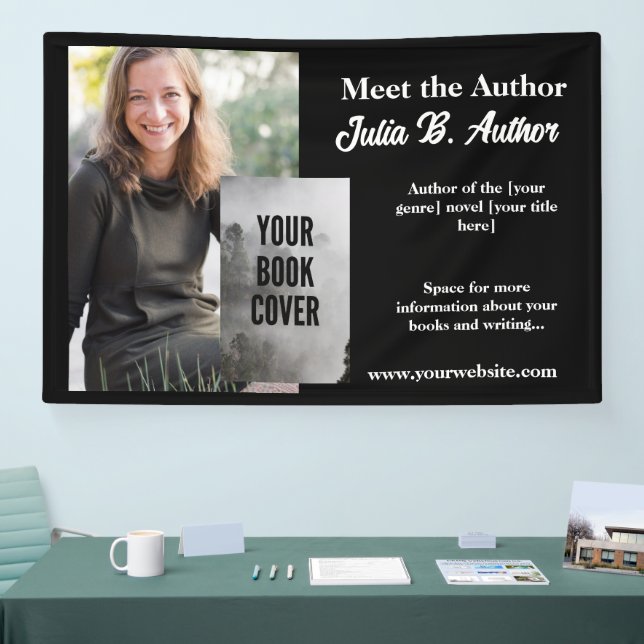 Black Meet the Author Table Banner – Book Signing  (Tradeshow)