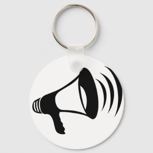 Black Megaphone Keychain