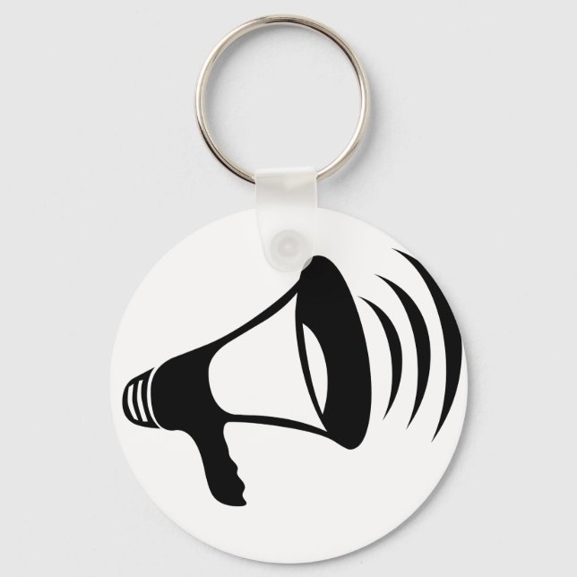 Black Megaphone Keychain (Front)