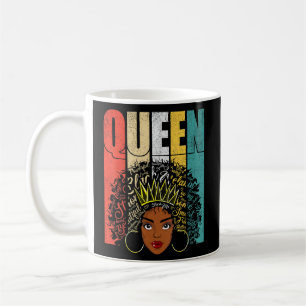 Black Melanin Queen Afro Women Girl Apparel Africa Coffee Mug