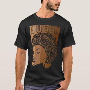 Black Melanin Queen Apparel African American Afro  T-Shirt