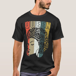 Black Melanin Queen Apparel African American Afro  T-Shirt