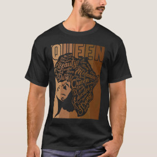Black Melanin Queen Apparel African American Afro T-Shirt
