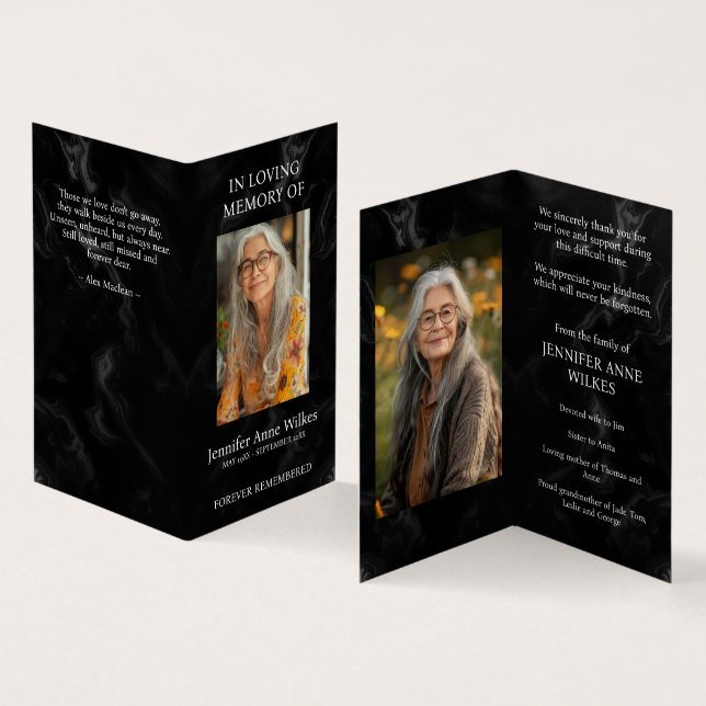 Black Memorial Celebration of Life Thank You (Inside and Outside)