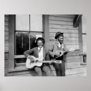 Black Men Playing Guitar, 1902 Poster