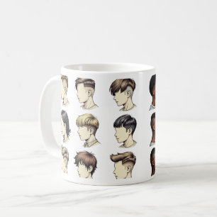 Black Men’s Haircut Mugs - Barbershop Styles 