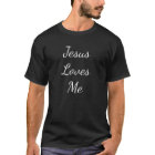 Black Mens Jésus m'aime T-shirt