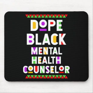 Black Mental Health Counsellor African American Jo Mouse Pad