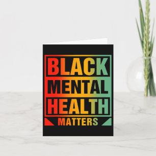 Black Mental Health Problems Human Brain Counsello Card
