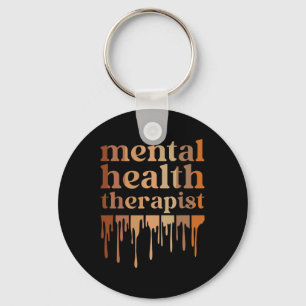 Black Mental Health Therapist African American Keychain