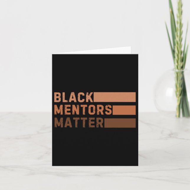 Black Mentors Problem Black History Month African  Card (Front)