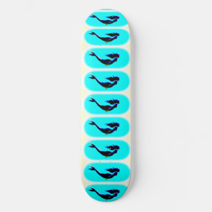 black mermaid swimming skateboard