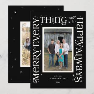Black Merry Everything and a Happy Always Holiday Card