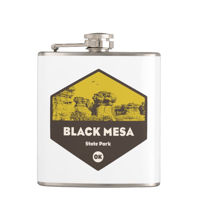 Black Mesa State Park Oklahoma Hip Flask (Front)