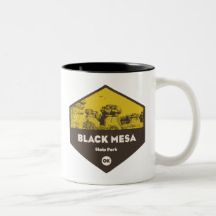 Black Mesa State Park Oklahoma Two-Tone Coffee Mug