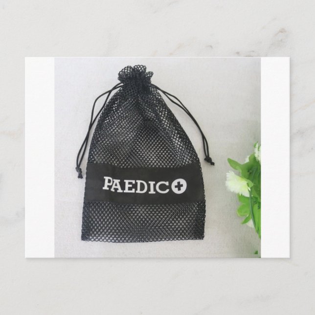 Black Mesh Bag, Polyester Mesh Bag Promotional Bag Postcard (Front)