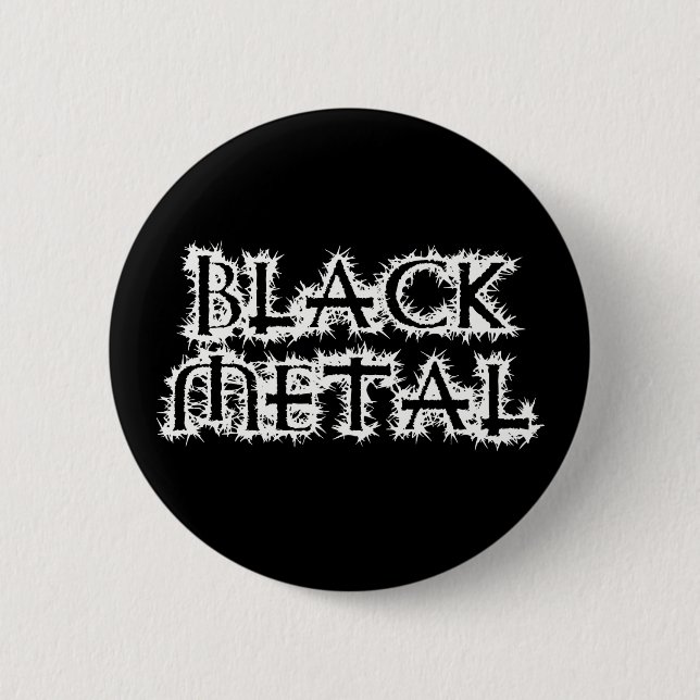 Black Metal 2 Inch Round Button (Front)
